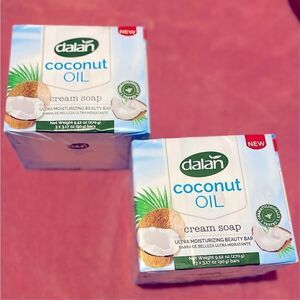 🛍Dalan  2 Pack Toilet Cream Soap Coconut 🥥 Oil 6x125g Skin Moisture Clea…